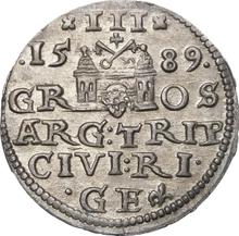 3 Groszy (Trojak) 1589    "Riga"