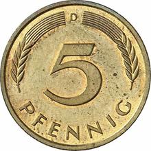 5 Pfennig 1990 D  