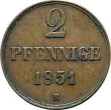 2 Pfennig 1851 B  