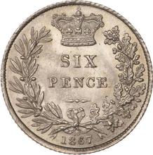 Sixpence 1867   