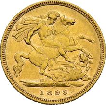 Half Sovereign 1899 M   "Veiled head"