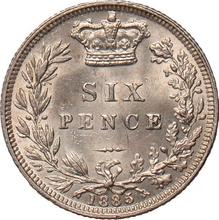 Sixpence 1885   