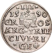 3 Groszy (Trojak) 1590    "Riga"