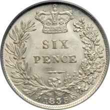 Sixpence 1835   