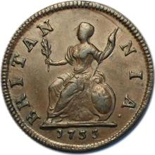 Farthing 1733    "Young Head"