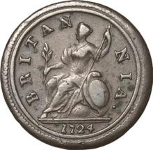 Halfpenny 1724    "Second laureate bust"