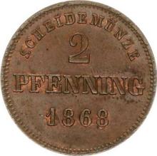 2 pfennige 1868   