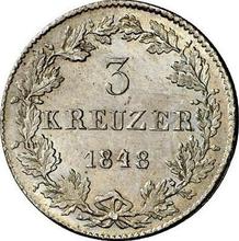 3 Kreuzer 1848   