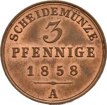 3 пфеннига 1858 A  