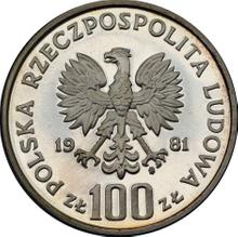 100 злотых 1981 MW   "Конь"