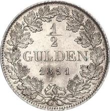 1/2 guldena 1851   