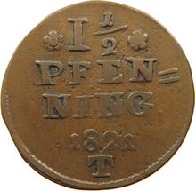 1 1/2 pfennig 1821  T 