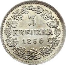 3 Kreuzer 1866   