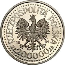 200000 Zlotych 1991 MW  ET "Papst Johannes Paul II" (Probe)