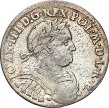 Ort (18 Groszy) 1678  SB  "Curved shield"