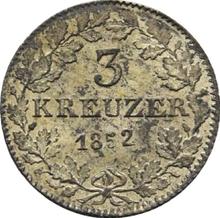 3 Kreuzer 1852   