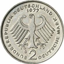 2 Mark 1977 D   "Theodor Heuss"