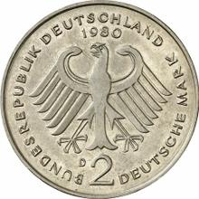 2 marki 1980 D   "Theodor Heuss"