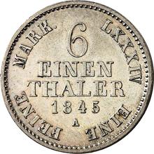 1/6 Thaler 1845 A  