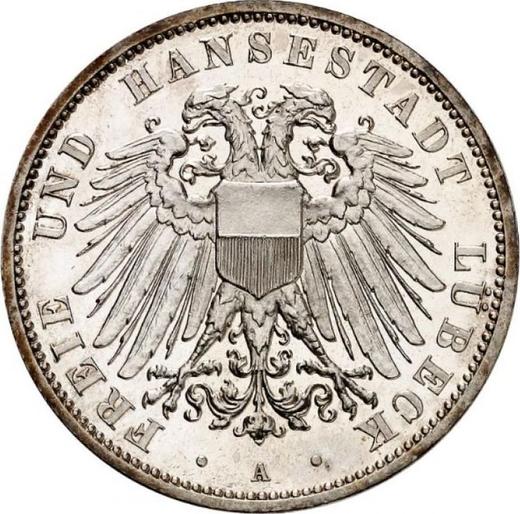 Obverse 3 Mark 1910 A "Lubeck" - Silver Coin Value - Germany, German Empire