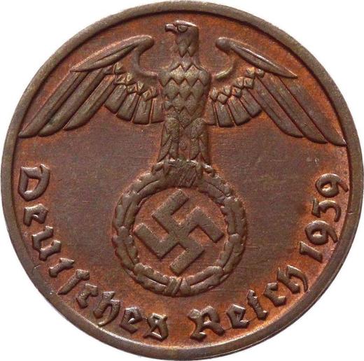 Reverse 1 Reichspfennig 1939 E "Type 1936-1940" -  Coin Value - Germany, Third Reich