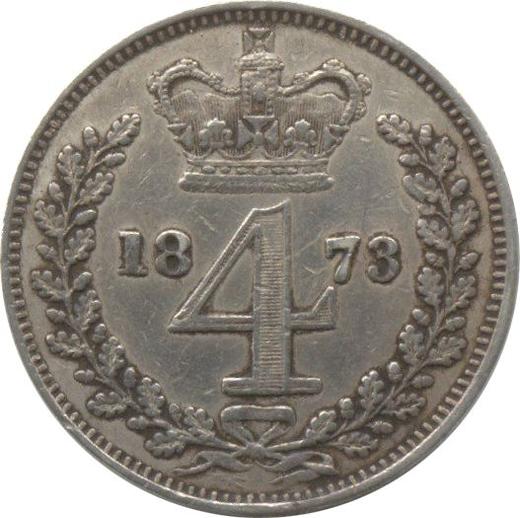 Revers 4 Pence (1 grote) 1873 - Silbermünze Wert - Großbritannien, Victoria