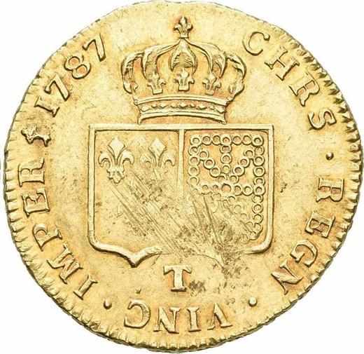 Reverse Double Louis d'Or 1787 T - Gold Coin Value - France, Louis XVI
