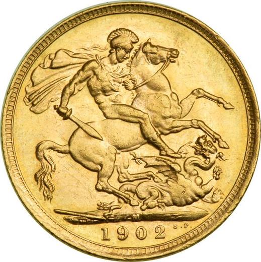 Reverso Soberano 1902 M - valor de la moneda de oro - Australia, Eduardo VII