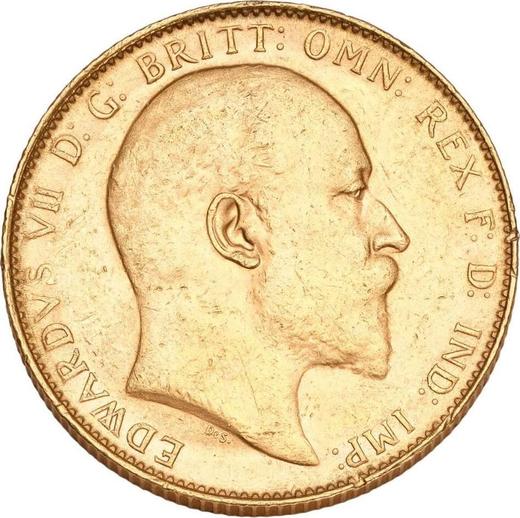 Anverso Soberano 1907 P - valor de la moneda de oro - Australia, Eduardo VII