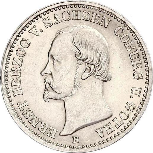Anverso 1/6 tálero 1864 B - valor de la moneda de plata - Sajonia-Coburgo-Gotha, Ernesto II