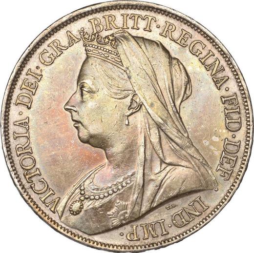 Anverso 1 Corona 1899 TB Canto "LXIII" - valor de la moneda de plata - Gran Bretaña, Victoria