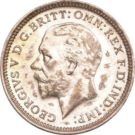 Аверс монеты - 3 пенса 1933 года "Тип 1928-1936" - цена серебряной монеты - Великобритания, Георг V