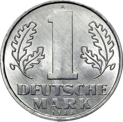 Obverse 1 Mark 1963 A -  Coin Value - Germany, GDR