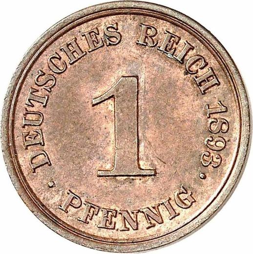 Obverse 1 Pfennig 1893 E "Type 1890-1916" - Coin Value - Germany, German Empire