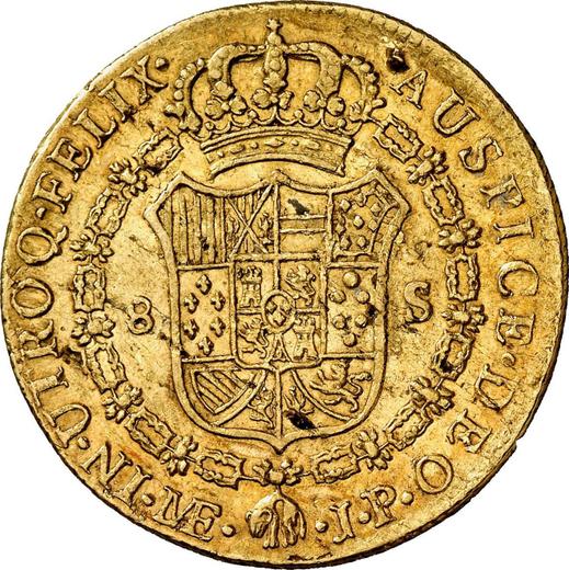 Reverse 8 Escudos 1804 JP - Gold Coin Value - Peru, Charles IV