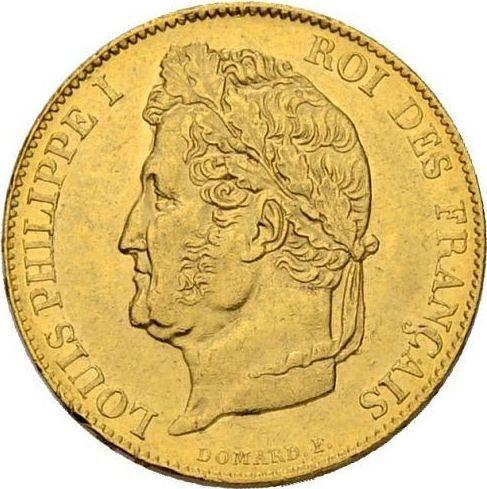Obverse 20 Francs 1838 A "Type 1832-1848" - Gold Coin Value - France, Louis Philippe I