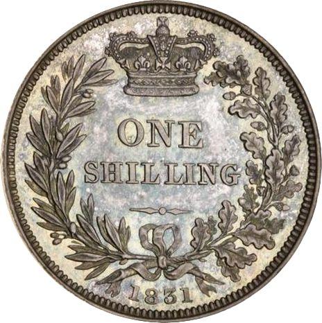 Reverse Shilling 1831 WW Plain edge - Silver Coin Value - United Kingdom, William IV
