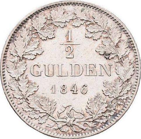 Revers 1/2 Gulden 1846 - Silbermünze Wert - Baden, Leopold