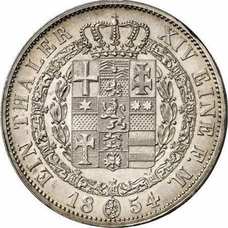 Reverse Thaler 1854 - Silver Coin Value - Hesse-Cassel, Frederick William I