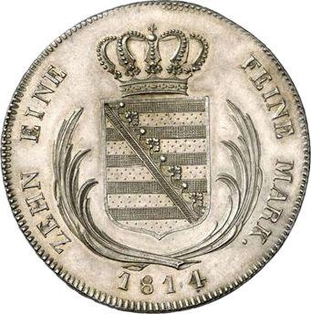 Reverse Pattern Thaler 1814 - Silver Coin Value - Saxony-Albertine, Frederick Augustus I