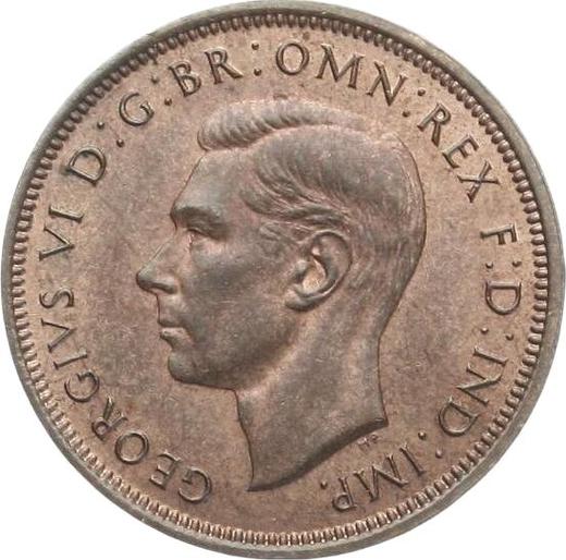 Obverse Halfpenny 1946 HP -  Coin Value - United Kingdom, George VI
