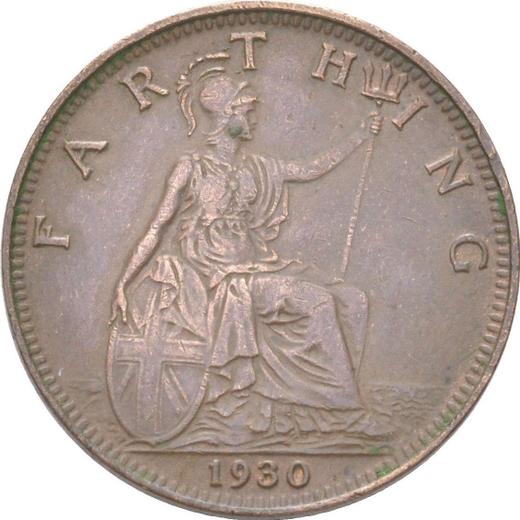 Reverse Farthing 1930 -  Coin Value - United Kingdom, George V