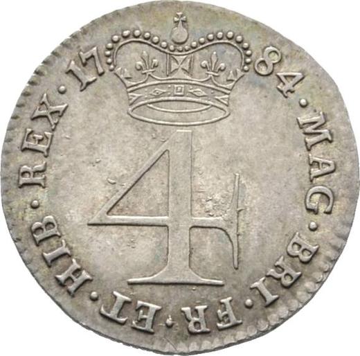 Reverse Fourpence (Groat) 1784 - Silver Coin Value - United Kingdom, George III