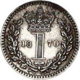 Rewers monety - 1 pens 1870 "Typ 1838-1887" - cena srebrnej monety - Wielka Brytania, Wiktoria