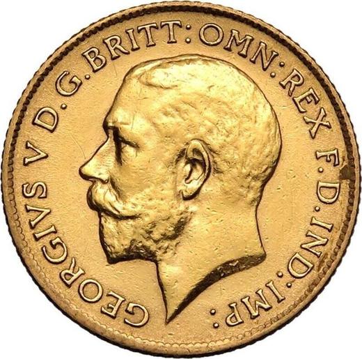 Awers monety - 1/2 suwerena 1915 BM - cena złotej monety - Wielka Brytania, Jerzy V