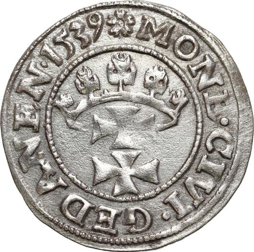 Obverse Schilling (Szelag) 1539 "Danzig" - Silver Coin Value - Poland, Sigismund I the Old