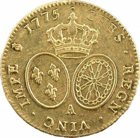 Reverse Double Louis d'Or 1775 A - Gold Coin Value - France, Louis XVI