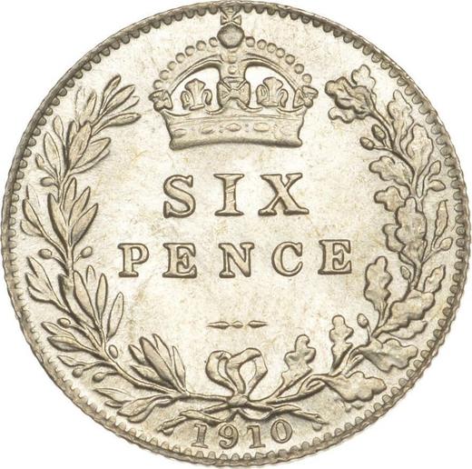 Reverse Sixpence 1910 - Silver Coin Value - United Kingdom, Edward VII