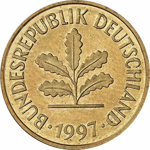Reverse 5 Pfennig 1997 D - Coin Value - Germany, FRG