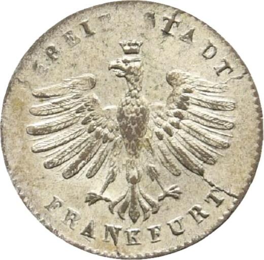 Аверс монеты - 1 крейцер 1848 года - цена серебряной монеты - Франкфурт-на-Майне, Вольный город